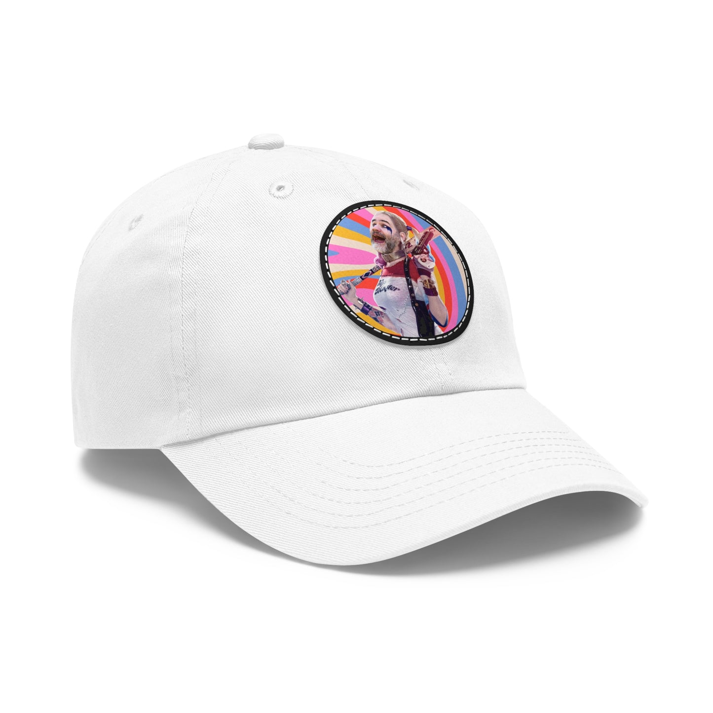 Harley! Dad Hat with Leather Patch (Round)