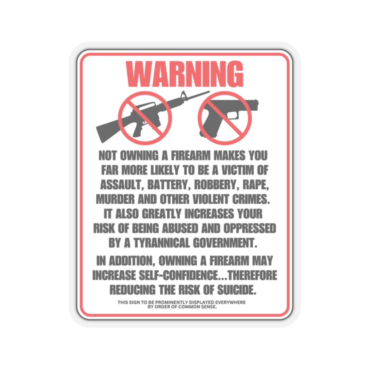 Firearm Safety! Kiss-Cut Stickers