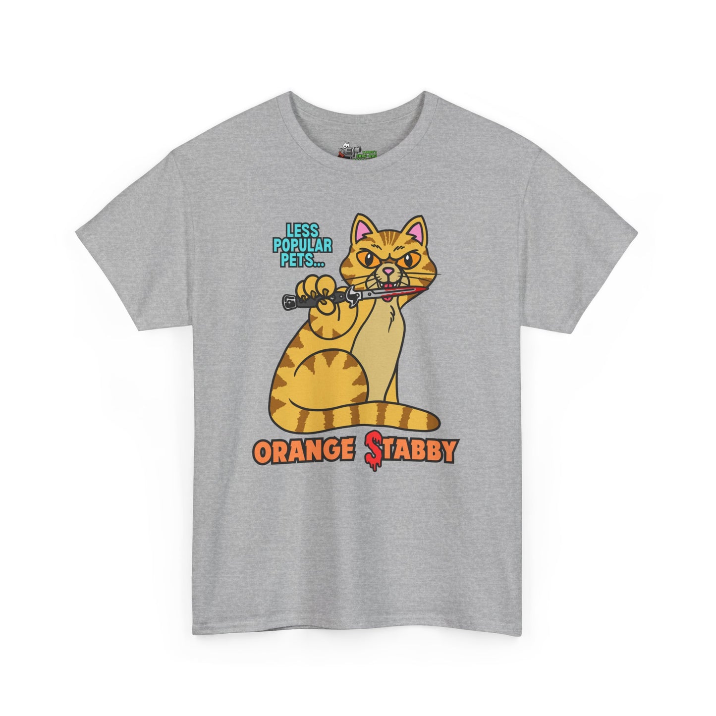 Stabby Cat! Unisex Heavy Cotton Tee