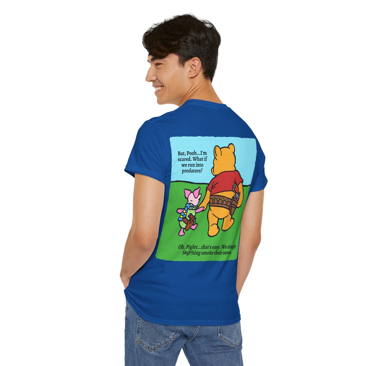 Pew & Piglet! (backside print) Unisex Heavy Cotton Tee