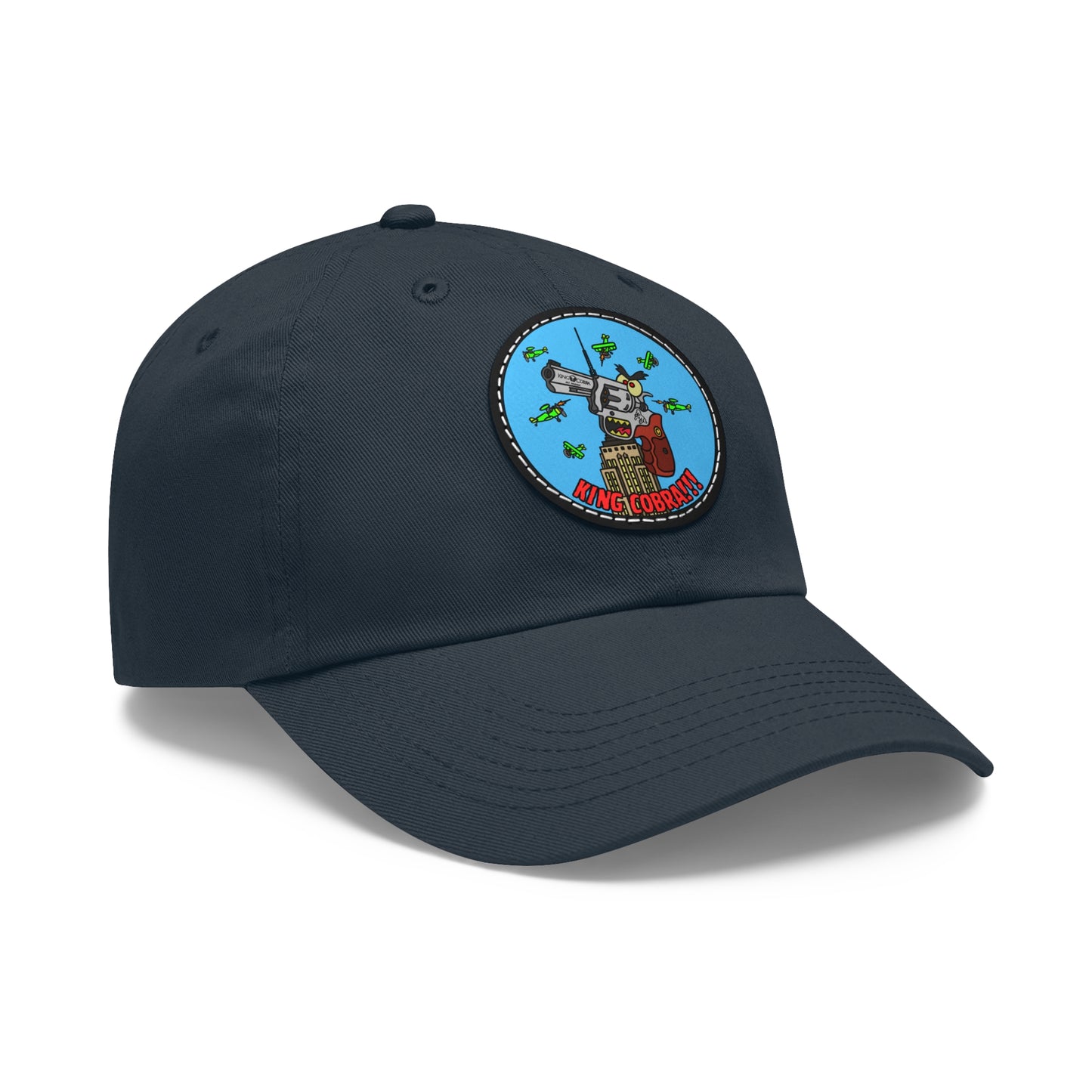 King Cobra!!! Dad Hat with Leather Patch (Round)