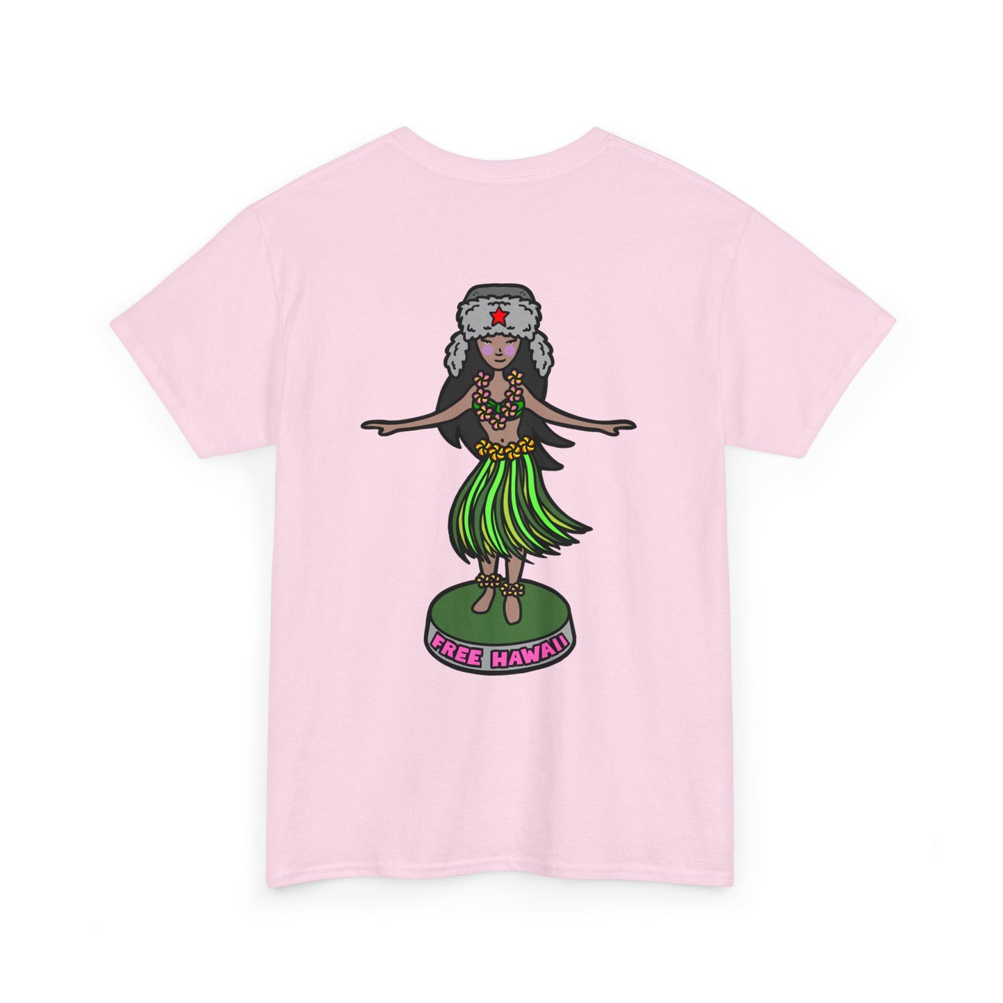 Free Hawaii! (backside print) Unisex Heavy Cotton Tee