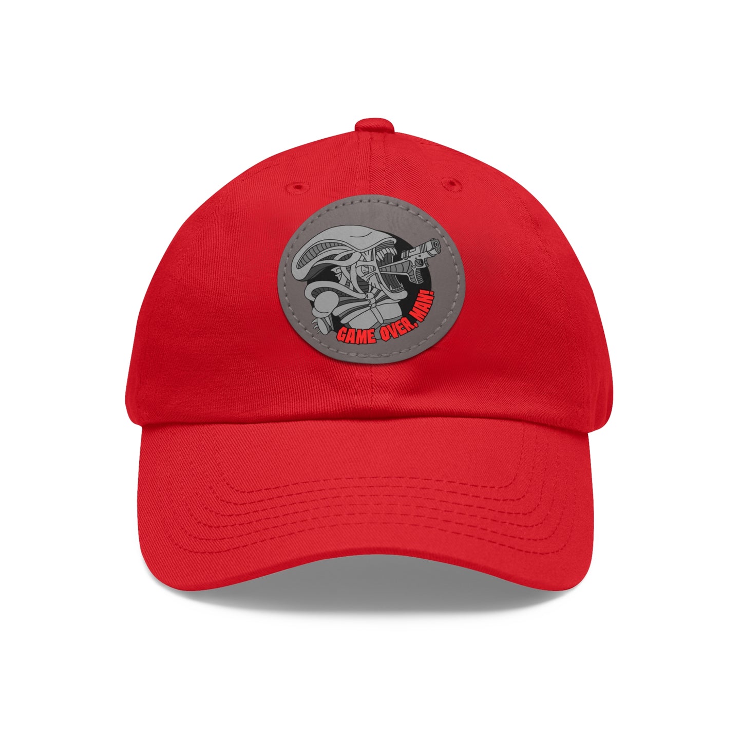 Game Over, Man! Dad Hat with Leather Patch (Round)