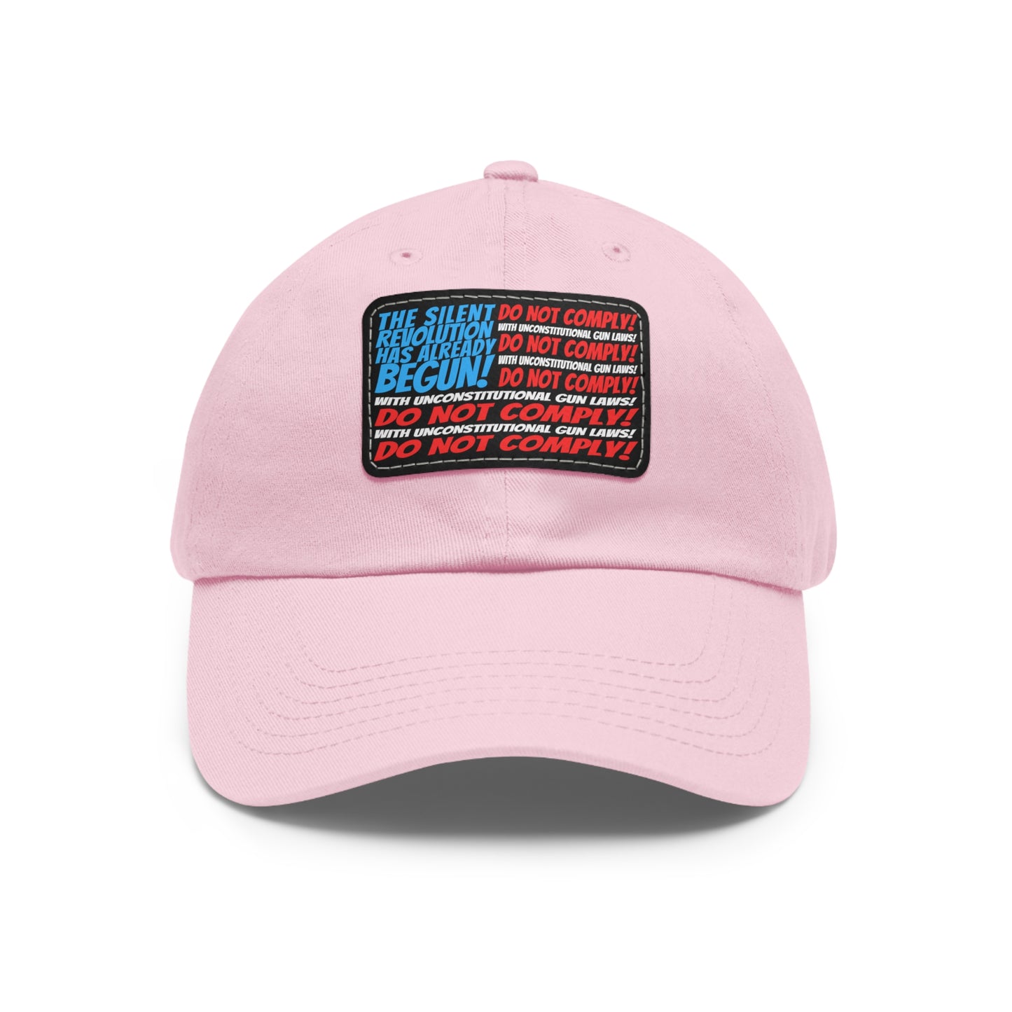 Silent Revolution! Dad Hat with Leather Patch (Rectangle)
