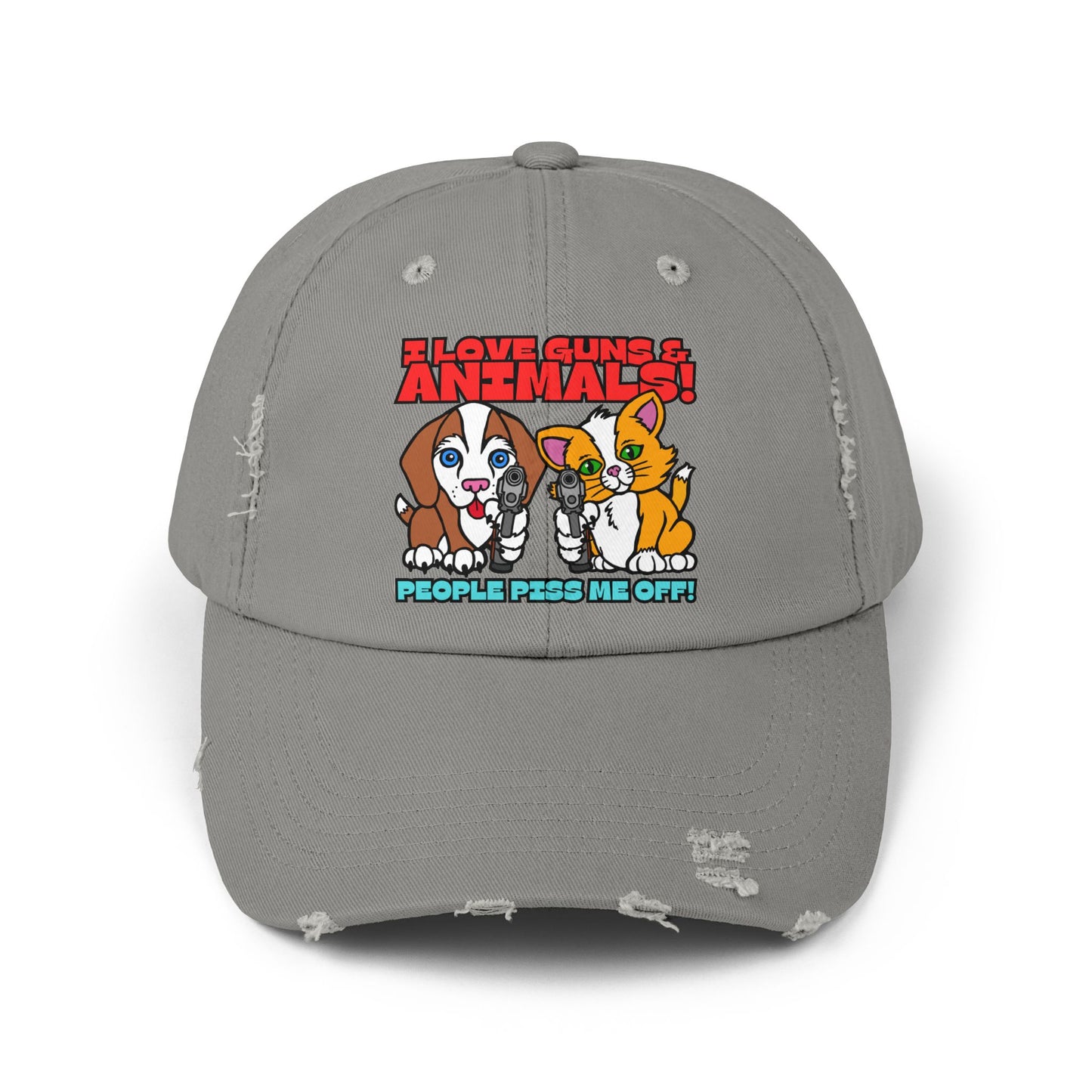 People Piss Me Off! Unisex Distressed Cap