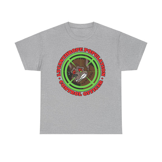 Lycanthrope Population Control Officer Unisex Heavy Cotton Tee