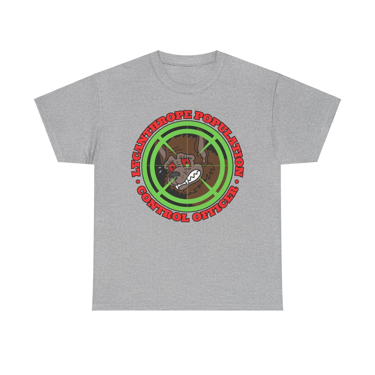 Lycanthrope Population Control Officer Unisex Heavy Cotton Tee