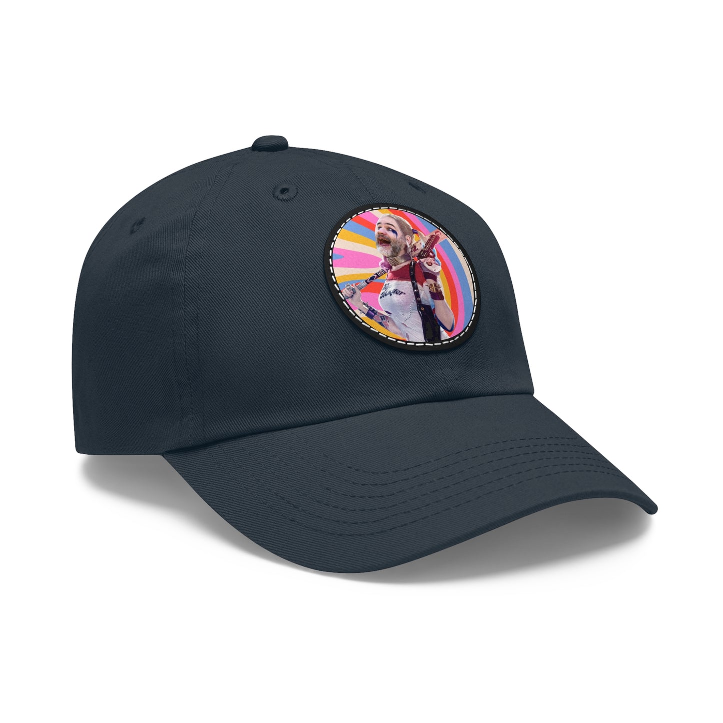 Harley! Dad Hat with Leather Patch (Round)