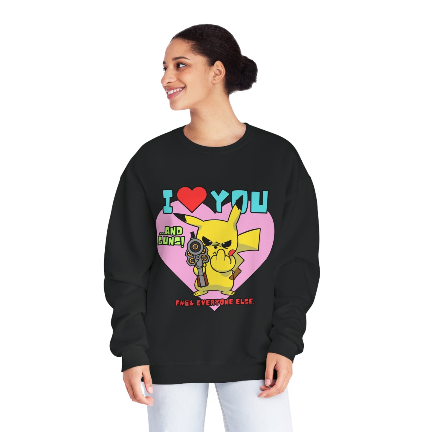 I Love You & Guns! Unisex NuBlend® Crewneck Sweatshirt