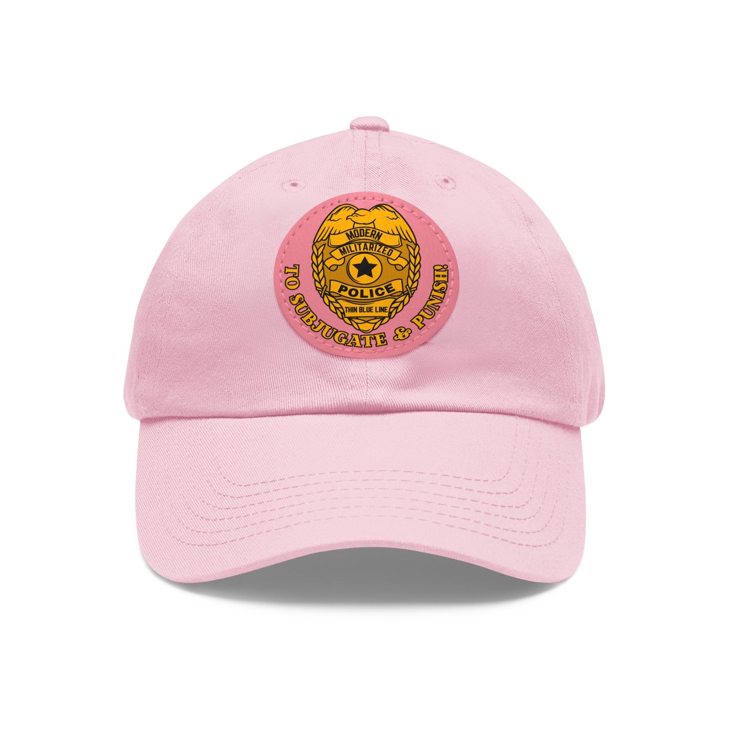 Subjugate & Punish! Dad Hat with Leather Patch (Round)