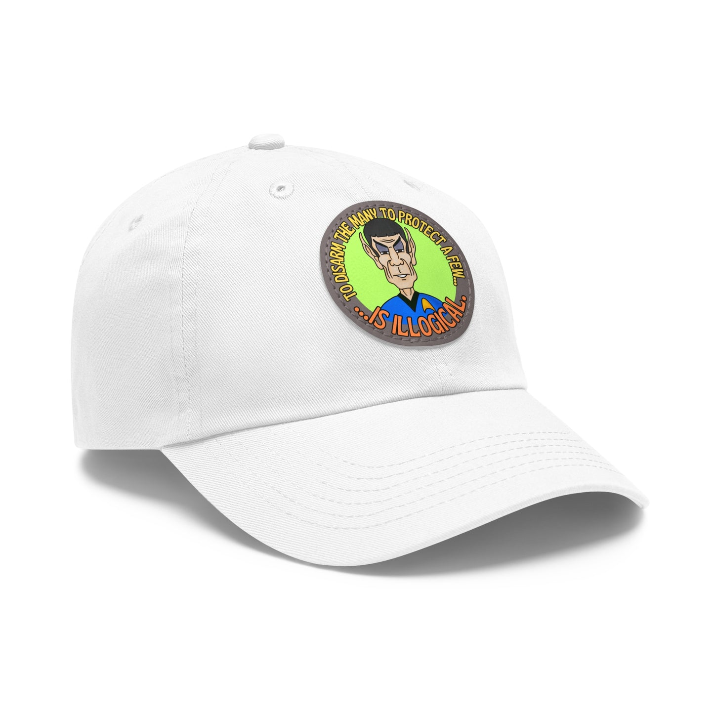 Illogical! Dad Hat with Leather Patch (Round)