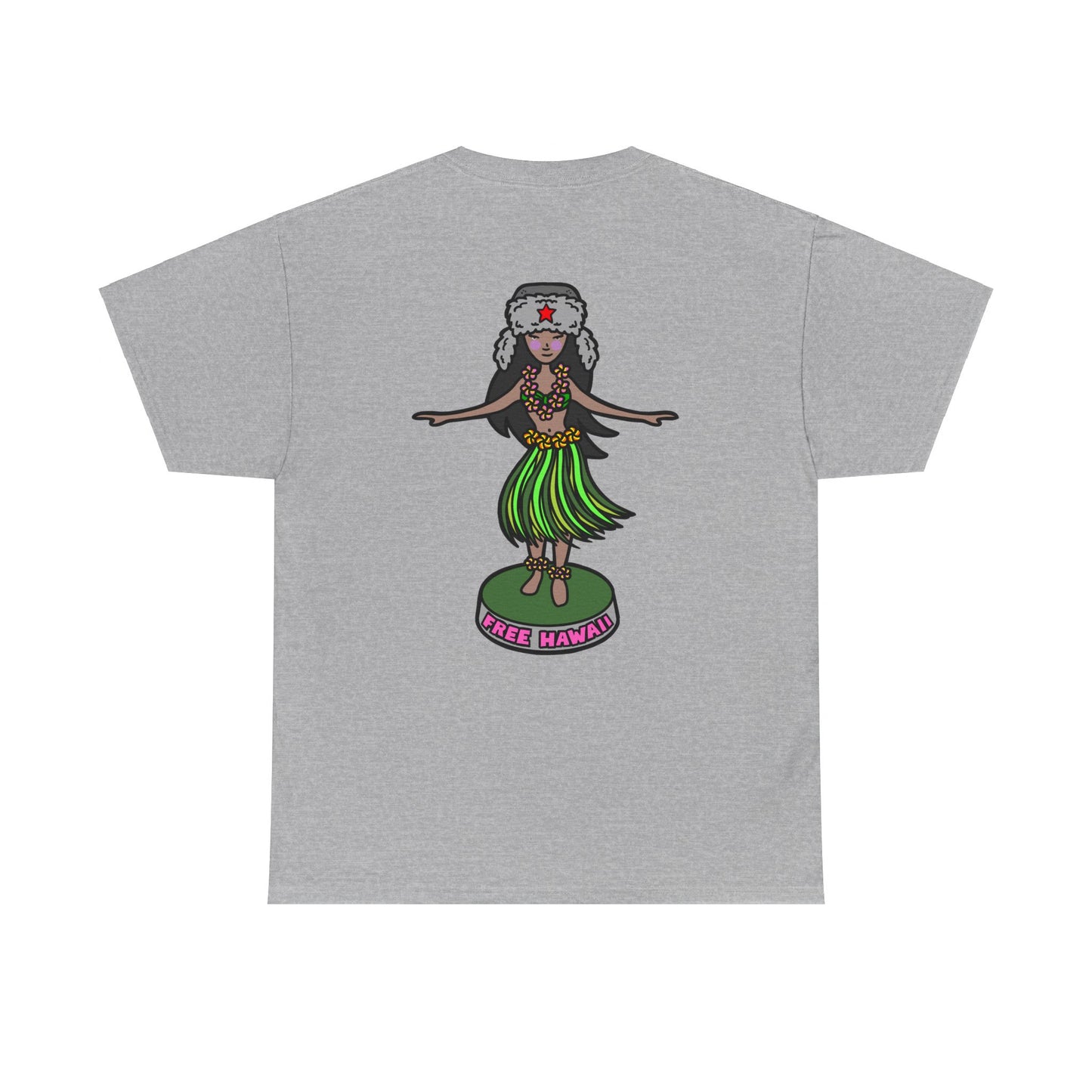 Free Hawaii! (backside print) Unisex Heavy Cotton Tee