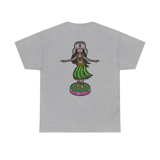 Free Hawaii! (backside print) Unisex Heavy Cotton Tee