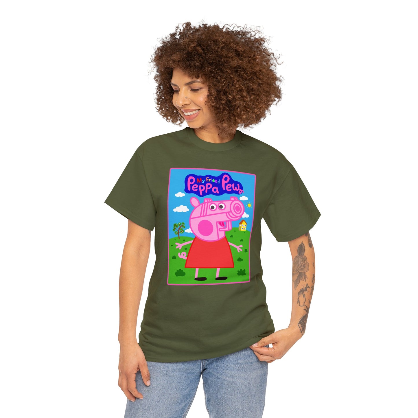Peppa Pew Unisex Heavy Cotton Tee