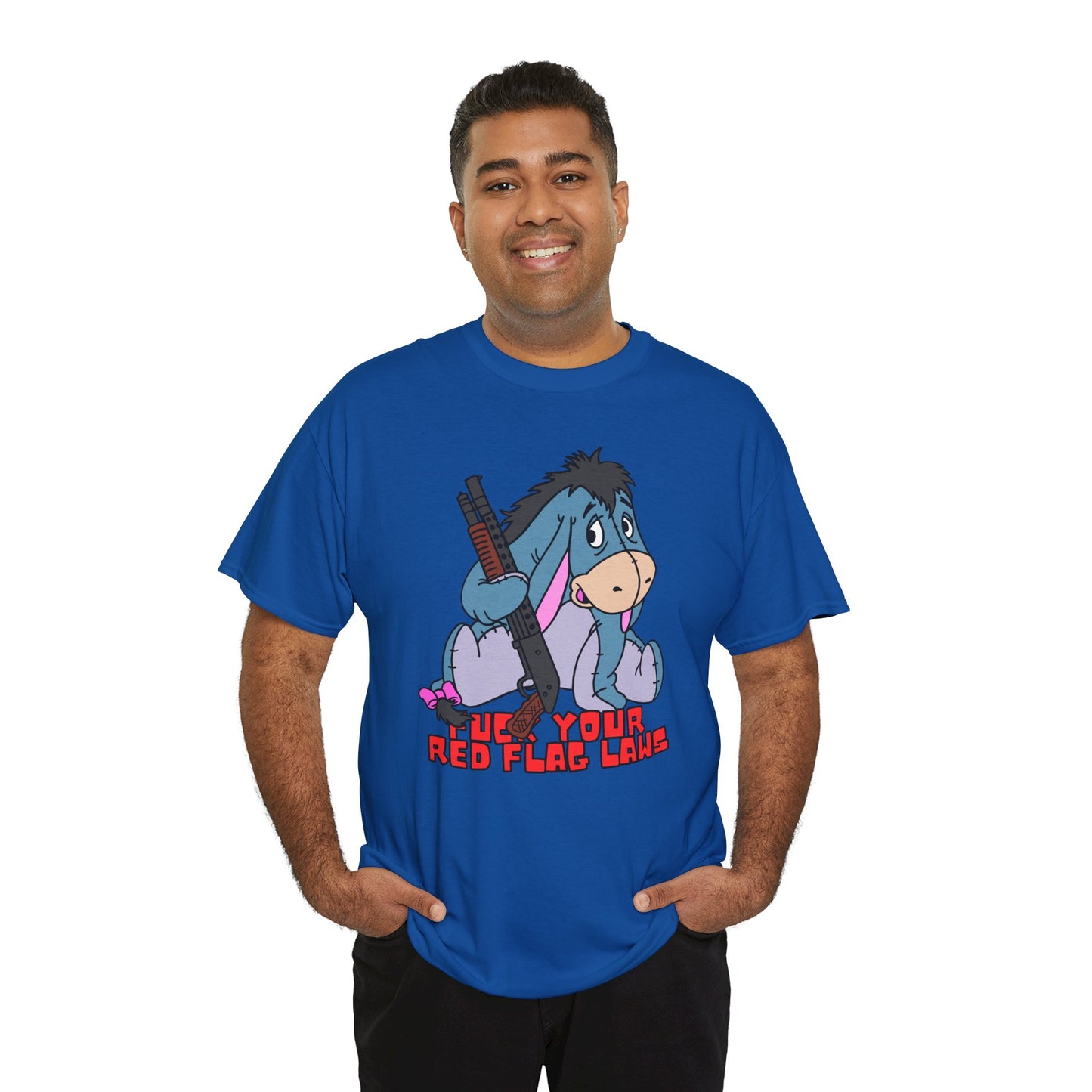 Eeyore Red Flag Laws! Unisex Heavy Cotton Tee - Fun and Unique Graphic Shirt