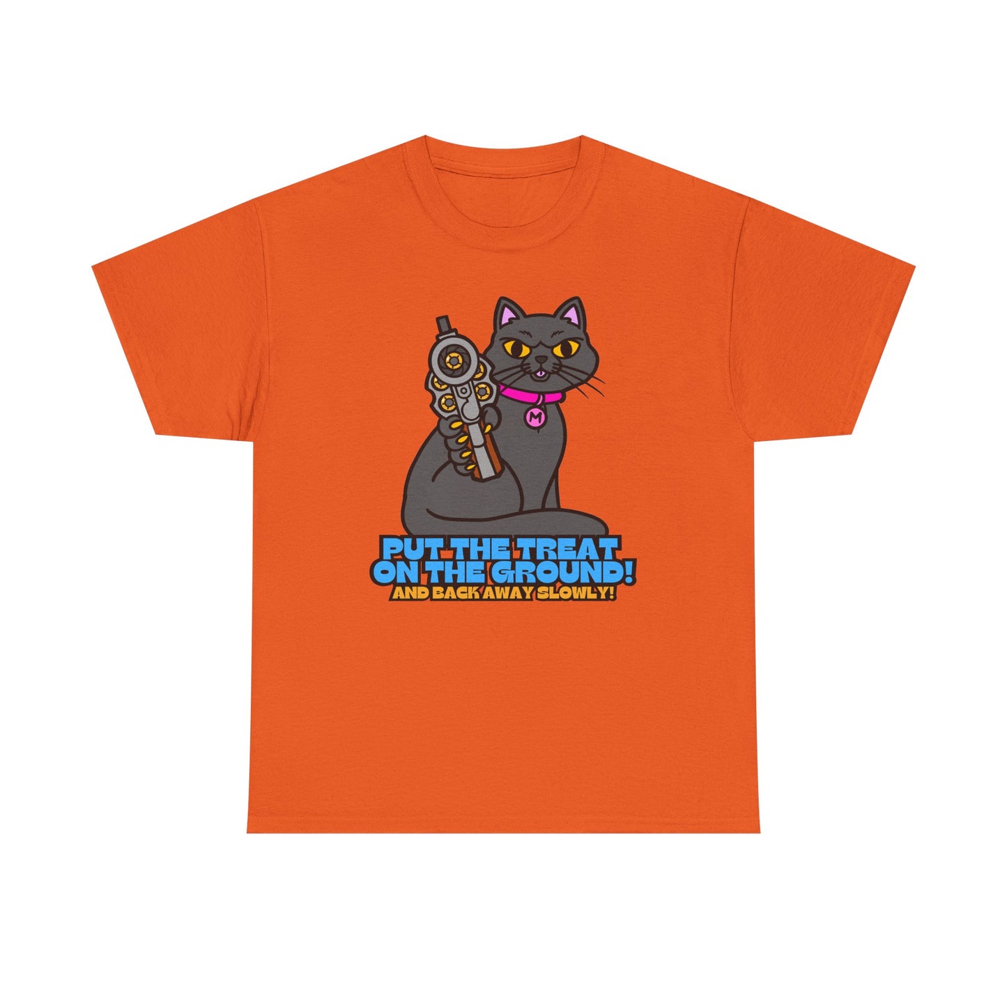 Playful Cat Graphic Tee - Cat Treat! Unisex Heavy Cotton Tee