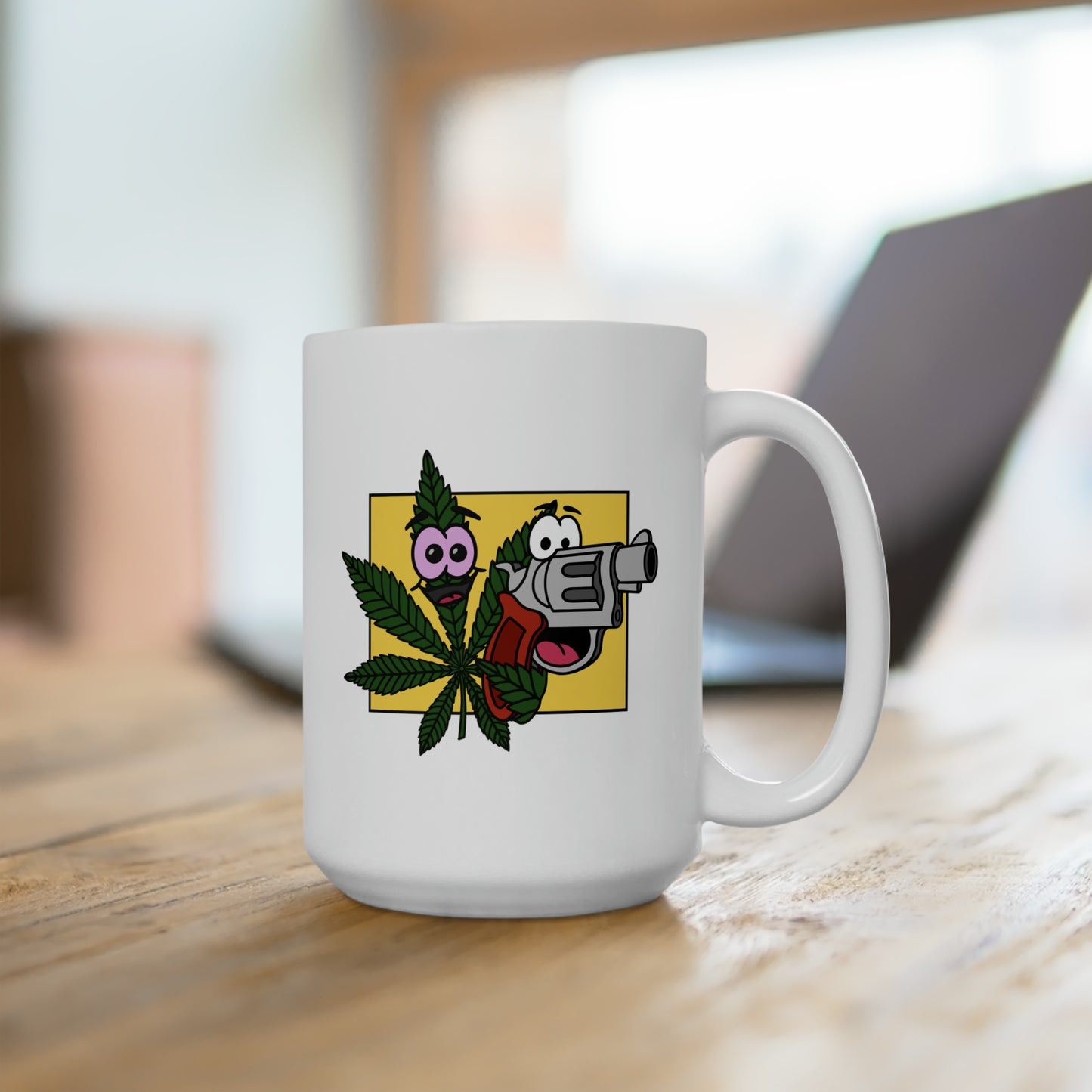 Weed & Guns! (No Text) Ceramic Mug 15oz