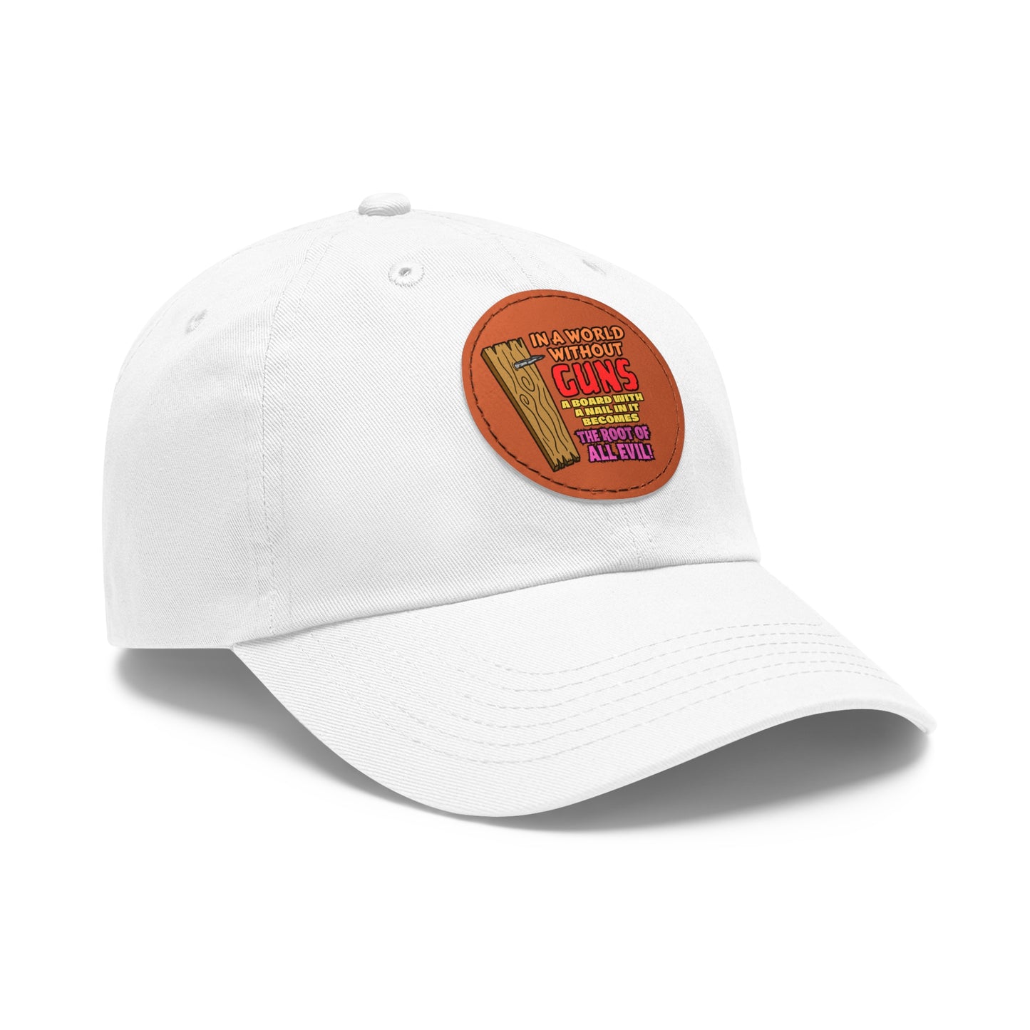 Root of All Evil! Dad Hat with Leather Patch (Round)