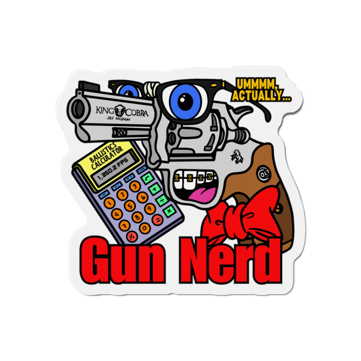Gun Nerd! Die-Cut Magnets