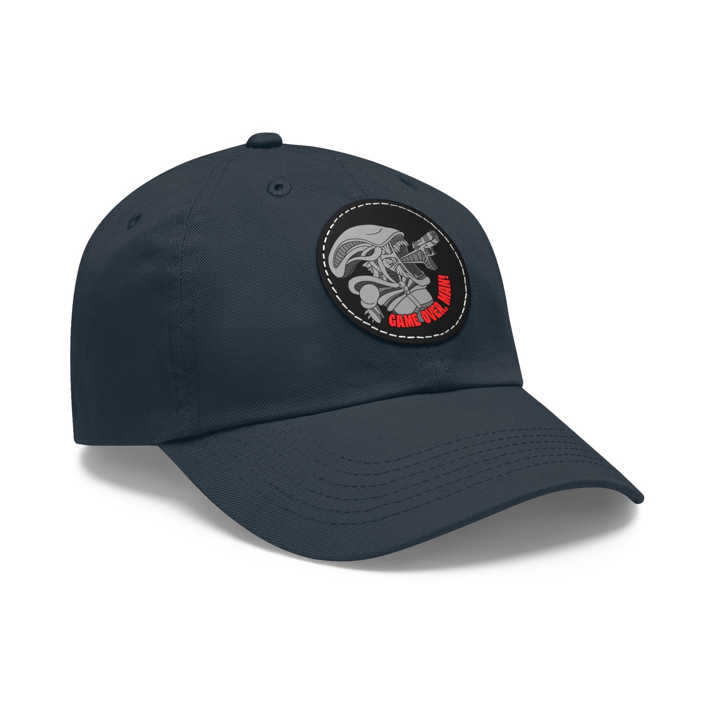 Game Over, Man! Dad Hat with Leather Patch (Round)