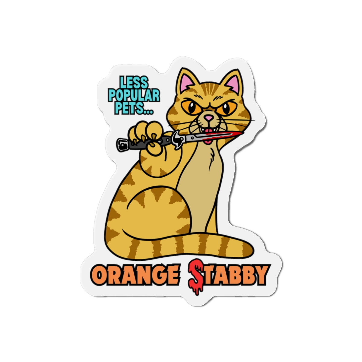 Stabby Cat! Die-Cut Magnets