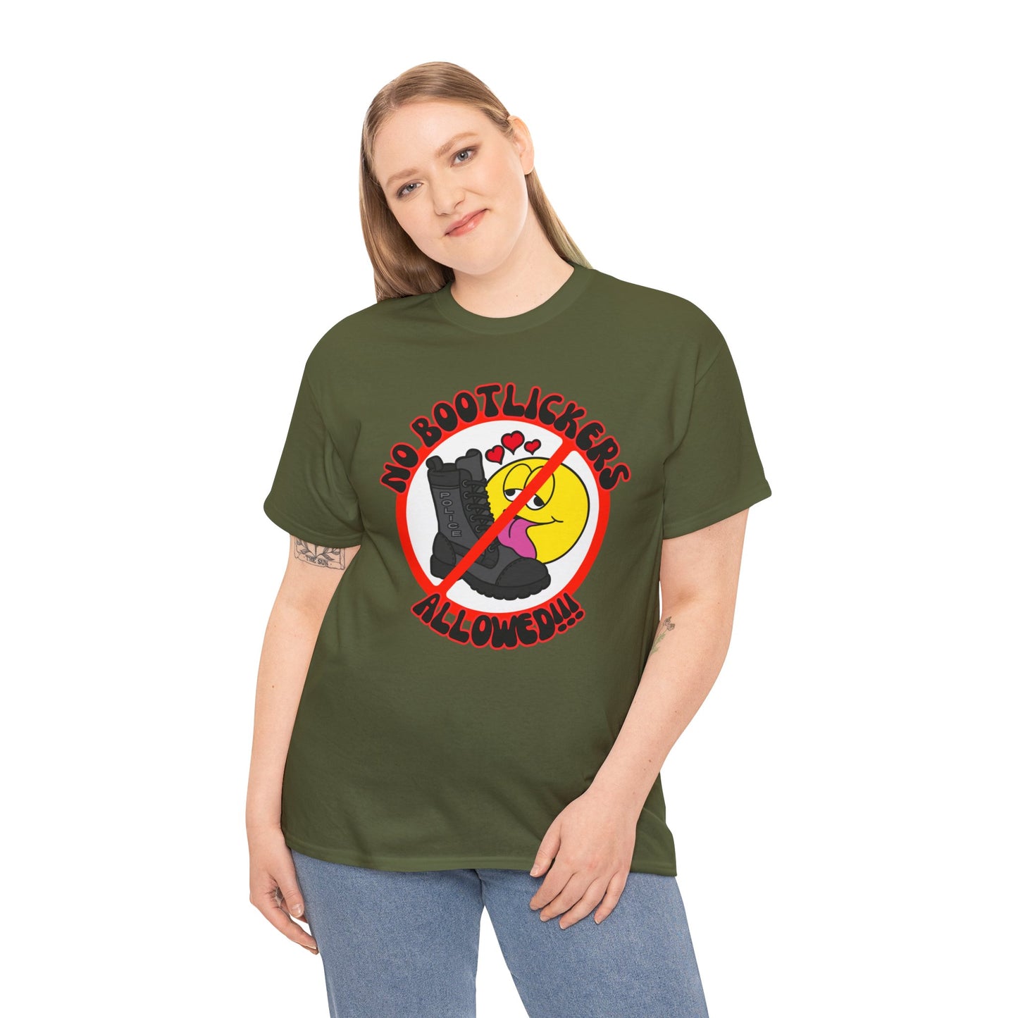 No Bootlickers Allowed! Unisex Heavy Cotton Tee