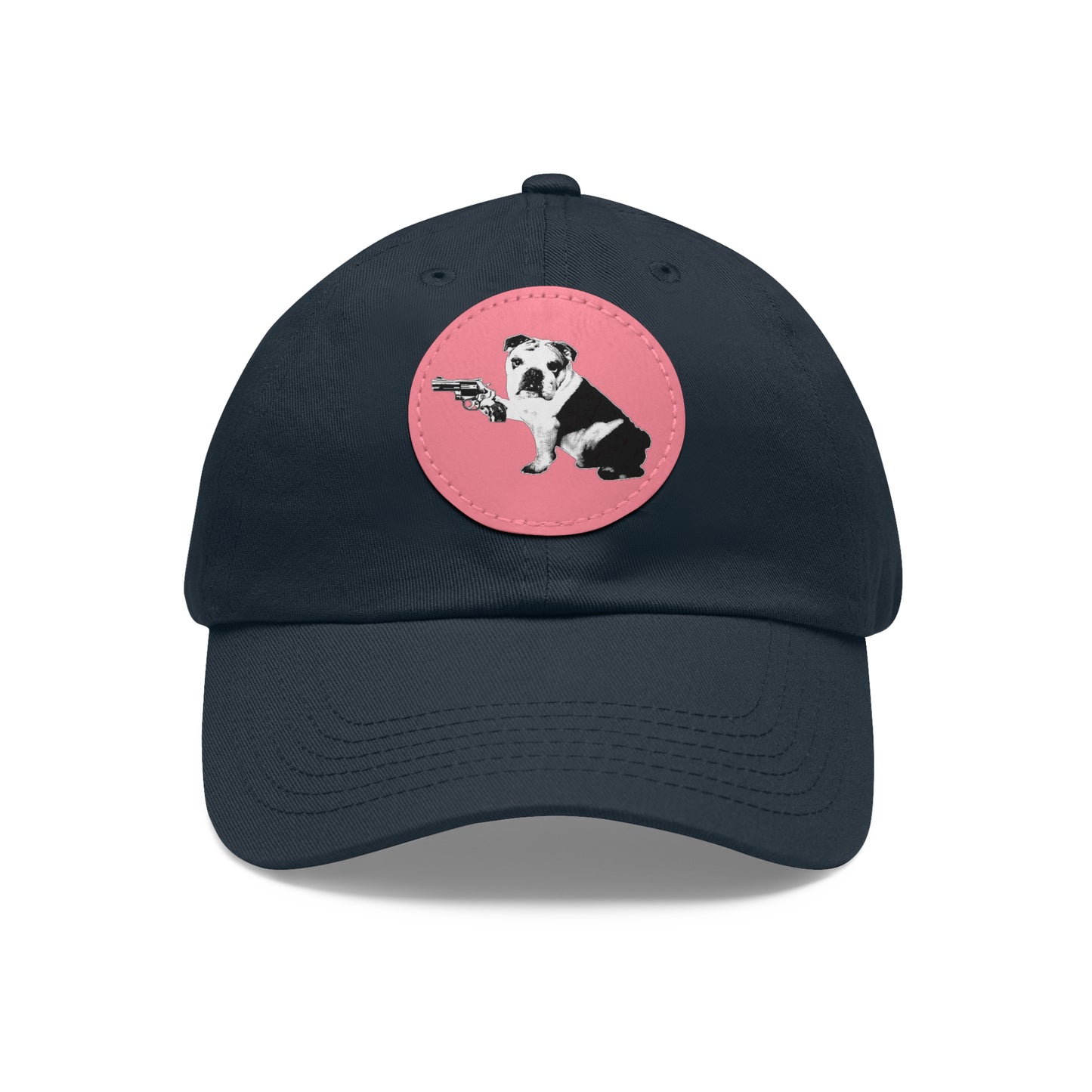 Mavis (Bullpup) Dad Hat with Leather Patch (Round)