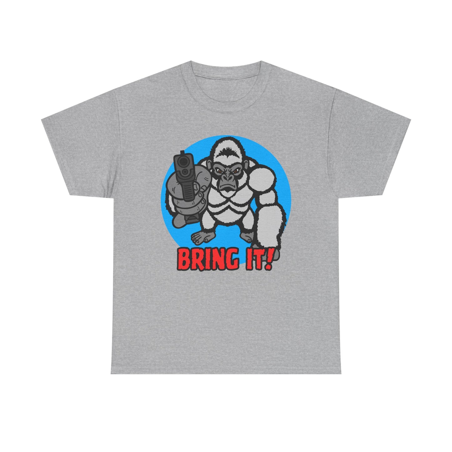 Gorilla with a Glock! Unisex Heavy Cotton Tee (Funny Gorilla)