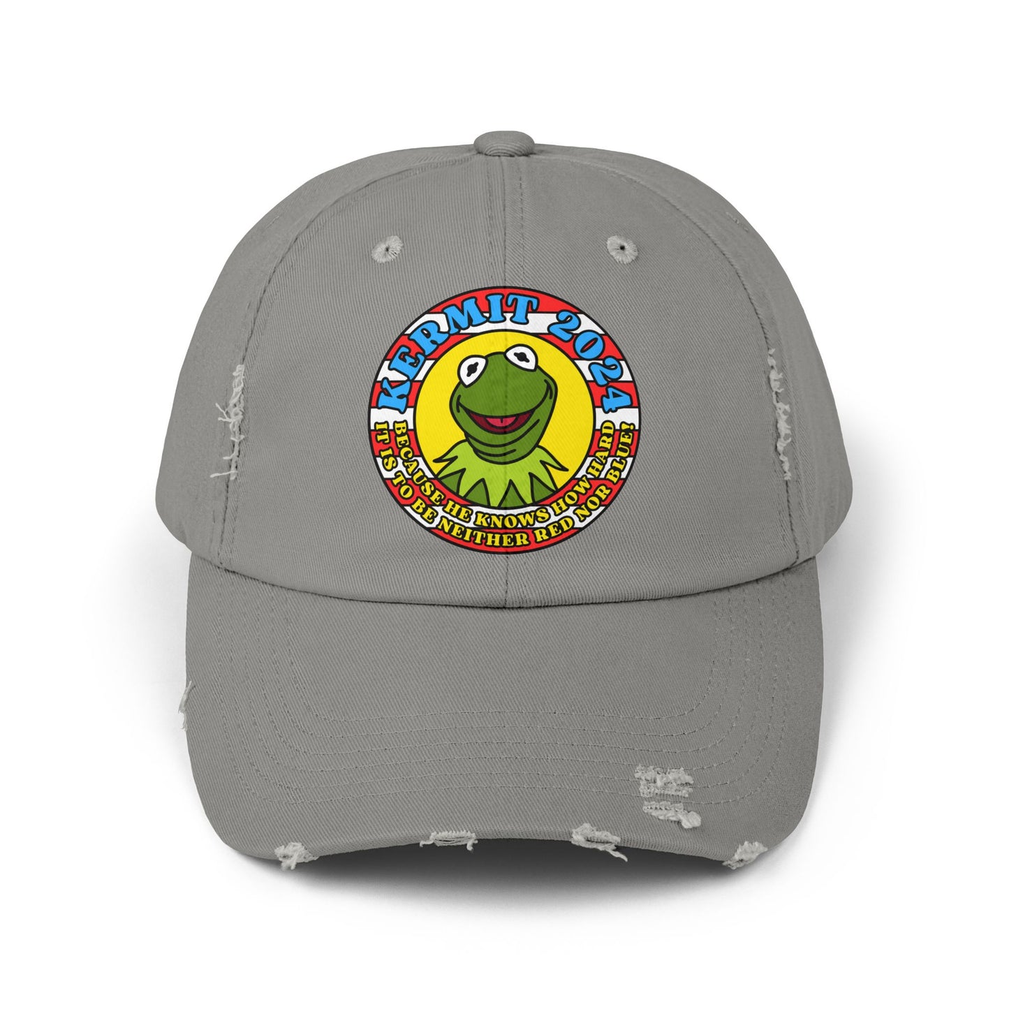 Kermit 2024! Unisex Distressed Cap