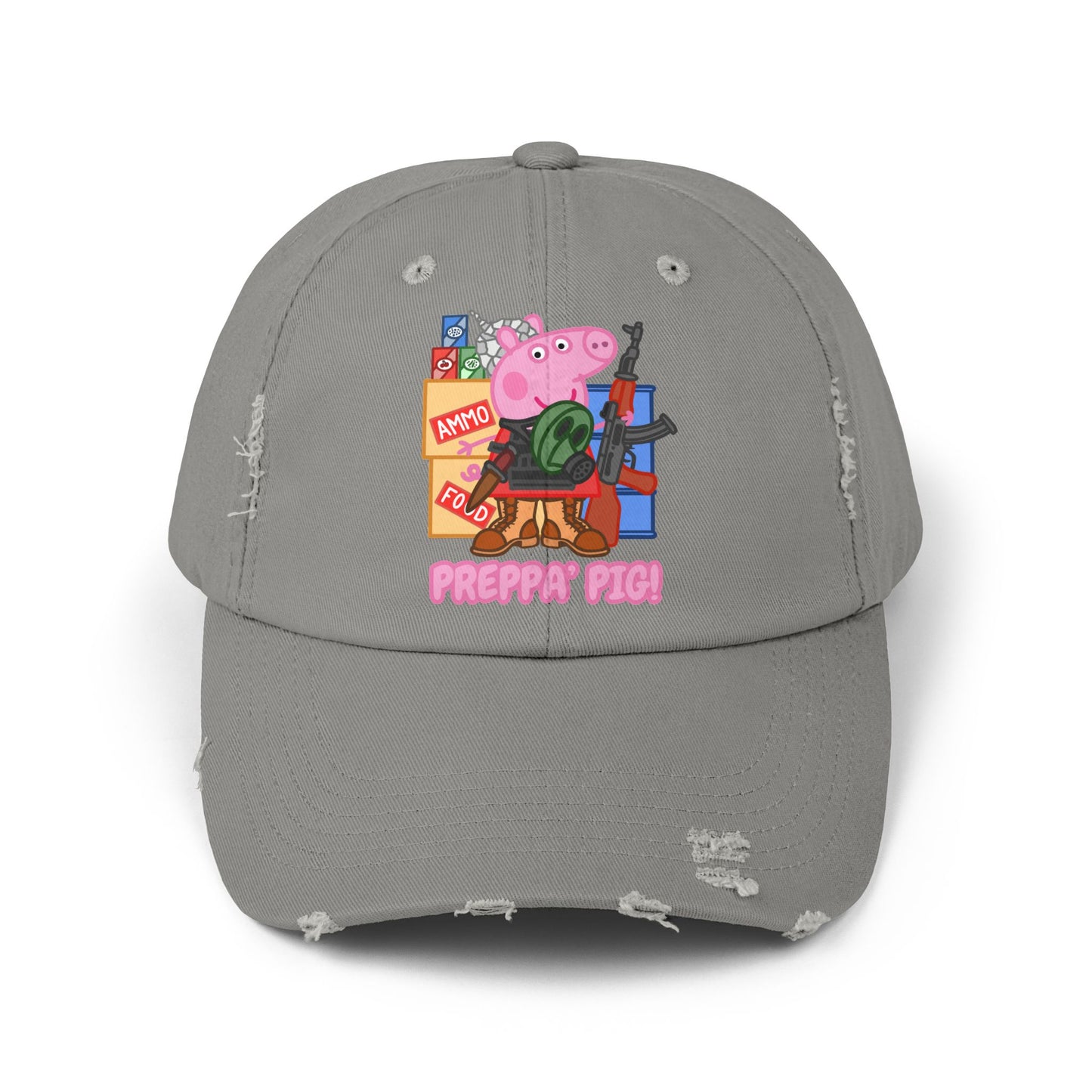 Preppa' Pig! Unisex Distressed Cap