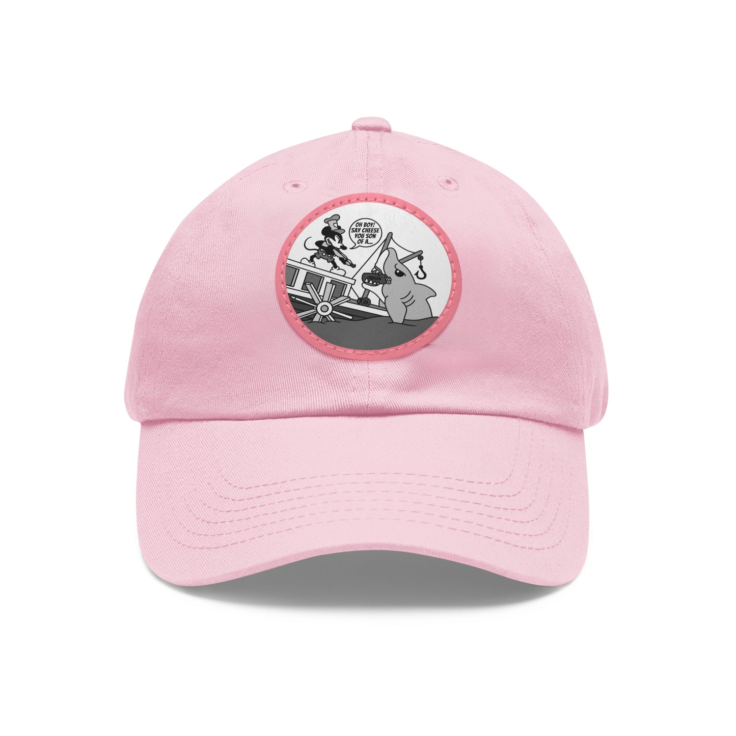 Willie vs. Bruce! Dad Hat with Leather Patch (Round)