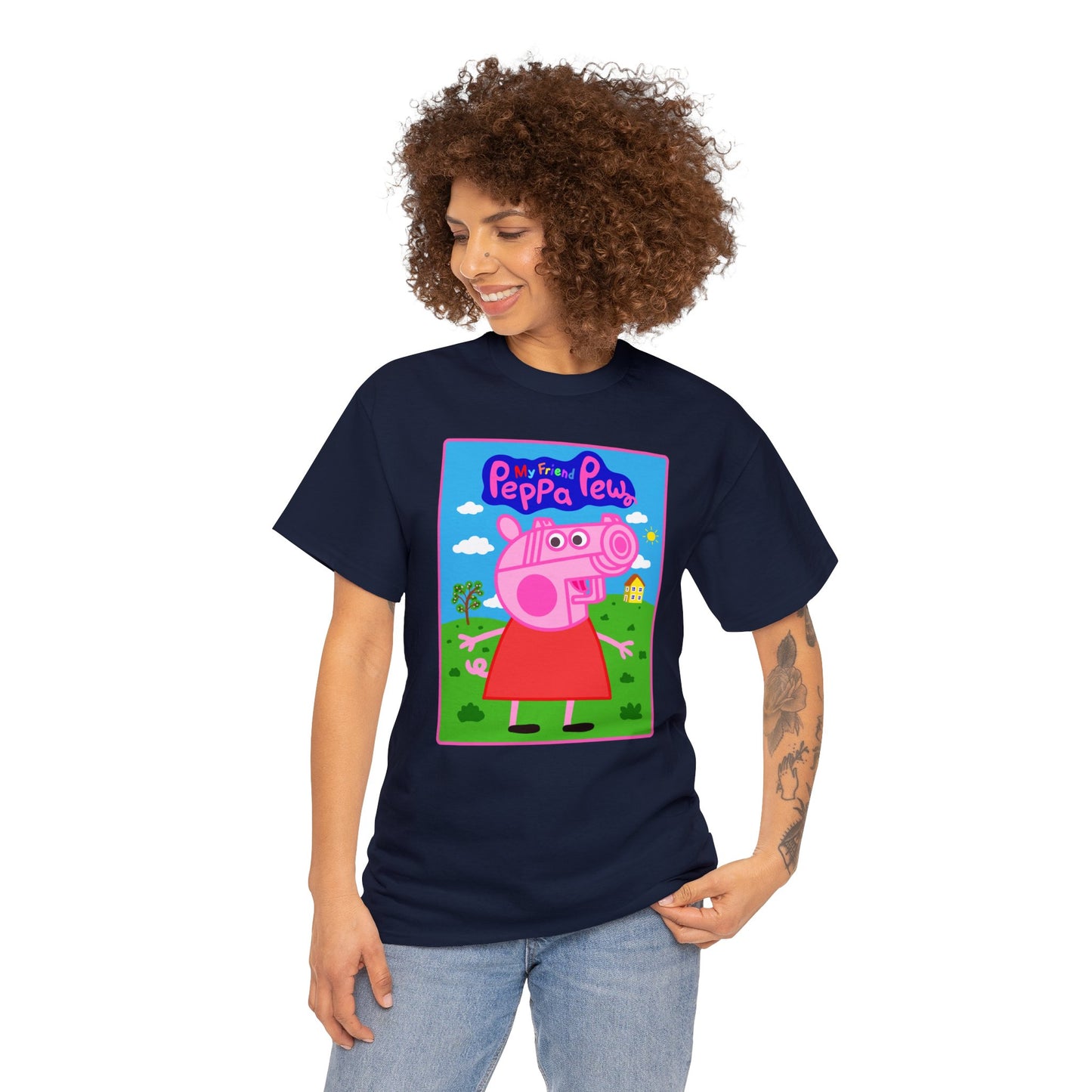 Peppa Pew Unisex Heavy Cotton Tee