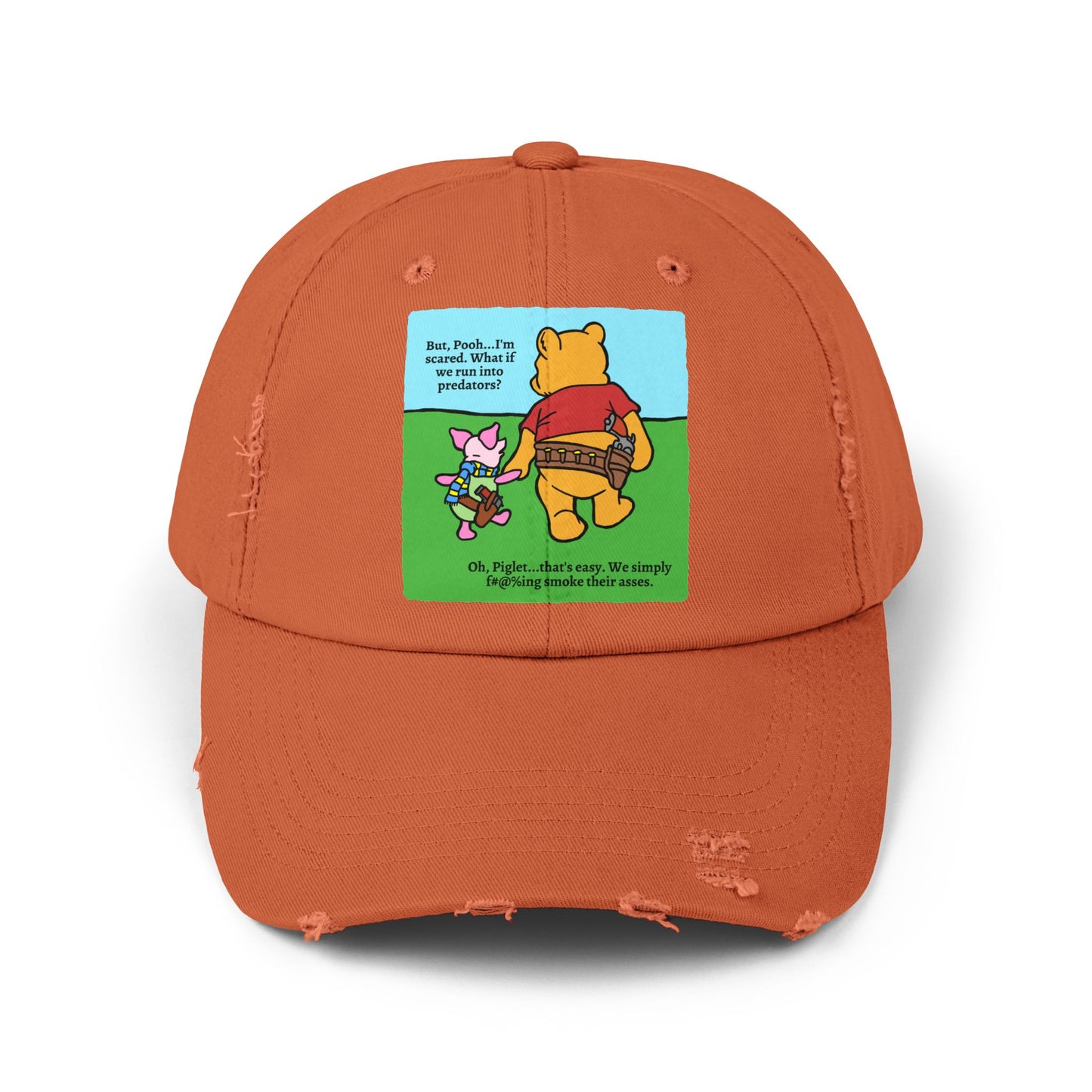 Pew & Piglet! Unisex Distressed Cap