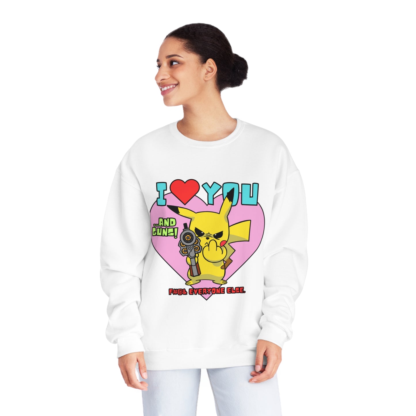 I Love You & Guns! Unisex NuBlend® Crewneck Sweatshirt