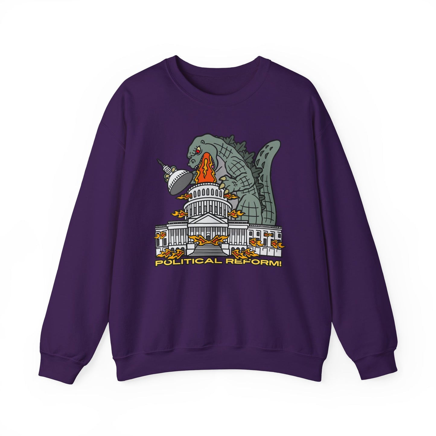 Godzilla Political Reform Sweatshirt | Unisex Heavy Blend Crewneck