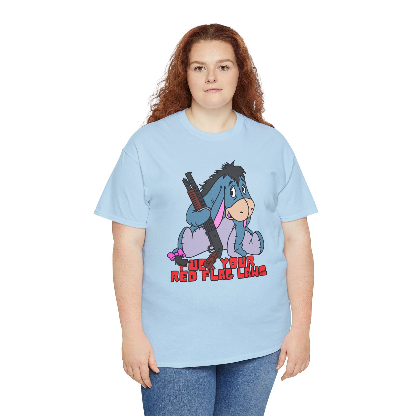 Eeyore Red Flag Laws! Unisex Heavy Cotton Tee - Fun and Unique Graphic Shirt
