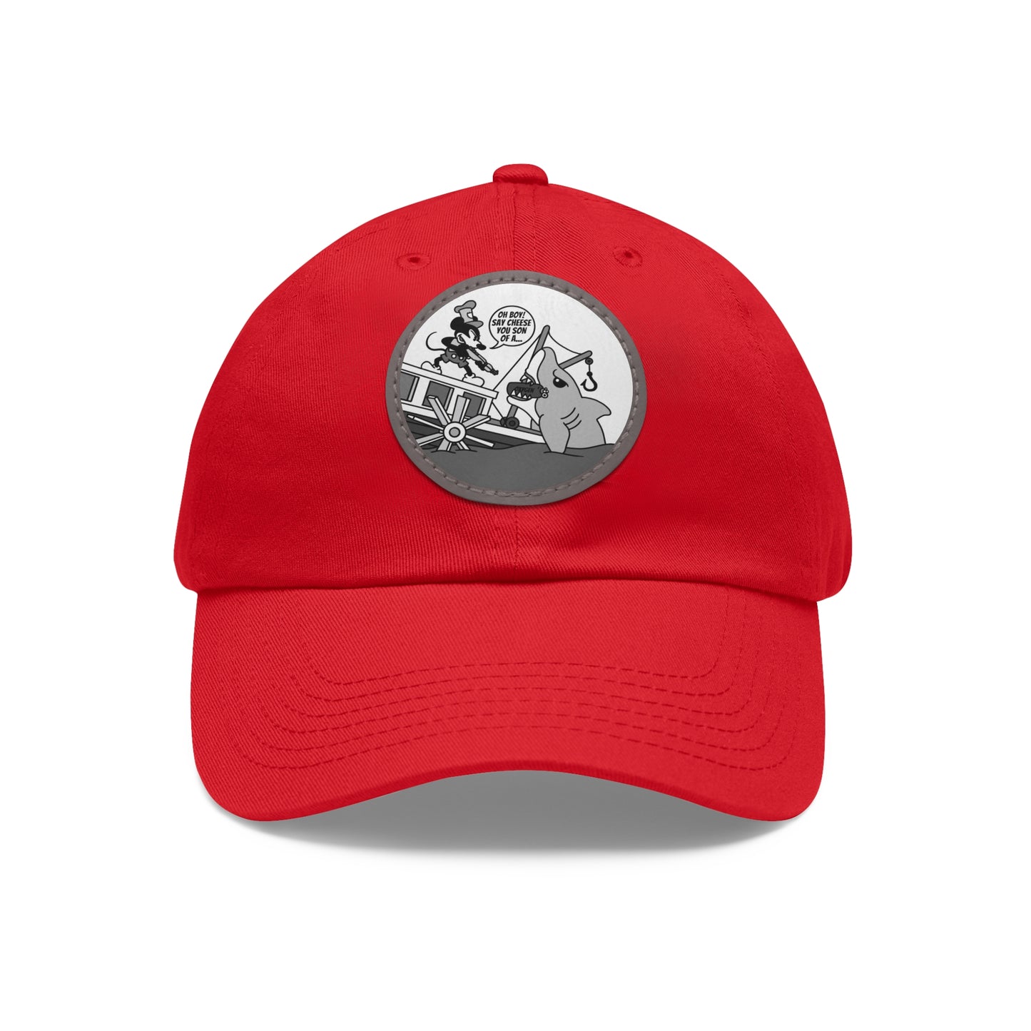 Willie vs. Bruce! Dad Hat with Leather Patch (Round)