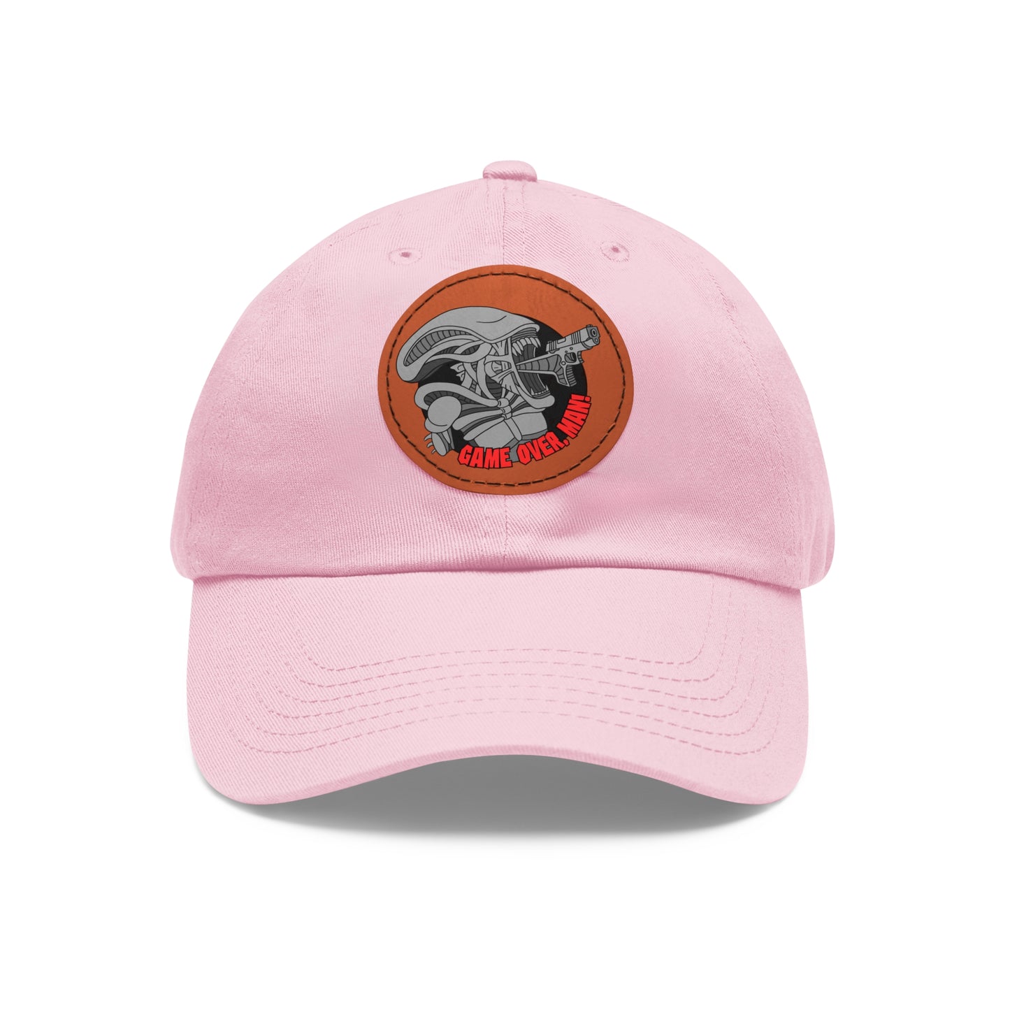 Game Over, Man! Dad Hat with Leather Patch (Round)