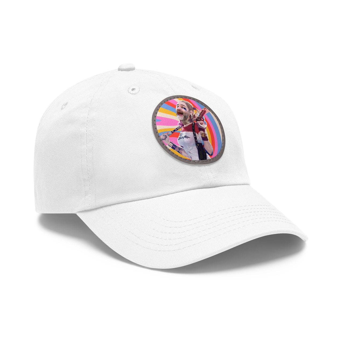 Harley! Dad Hat with Leather Patch (Round)