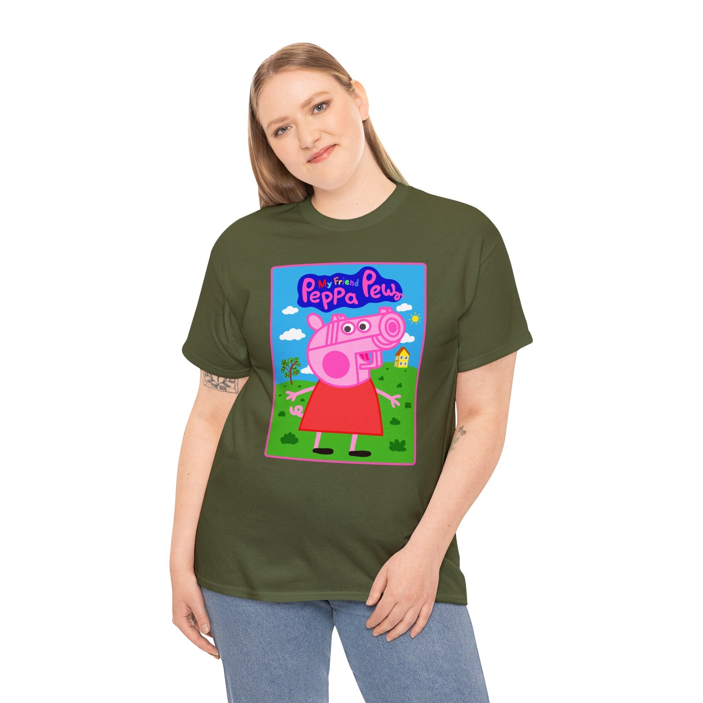 Peppa Pew Unisex Heavy Cotton Tee