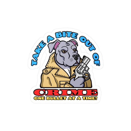 Bite Out of Crime! Kiss-Cut Vinyl Decals
