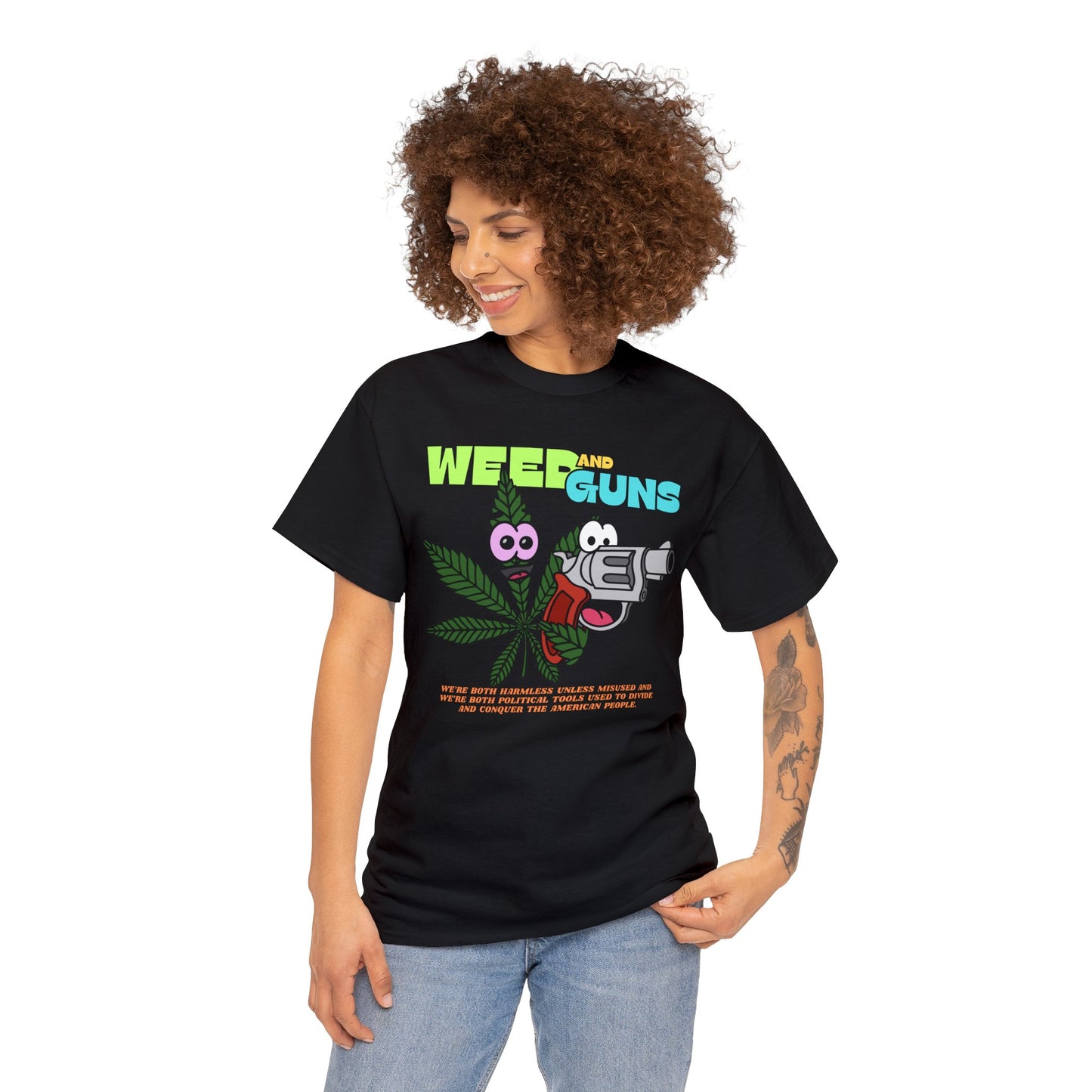 Weed & Guns! Unisex Heavy Cotton Tee