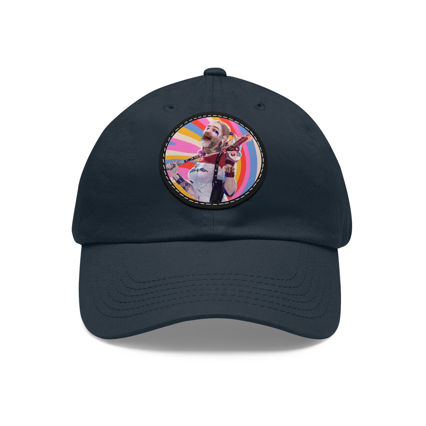 Harley! Dad Hat with Leather Patch (Round)
