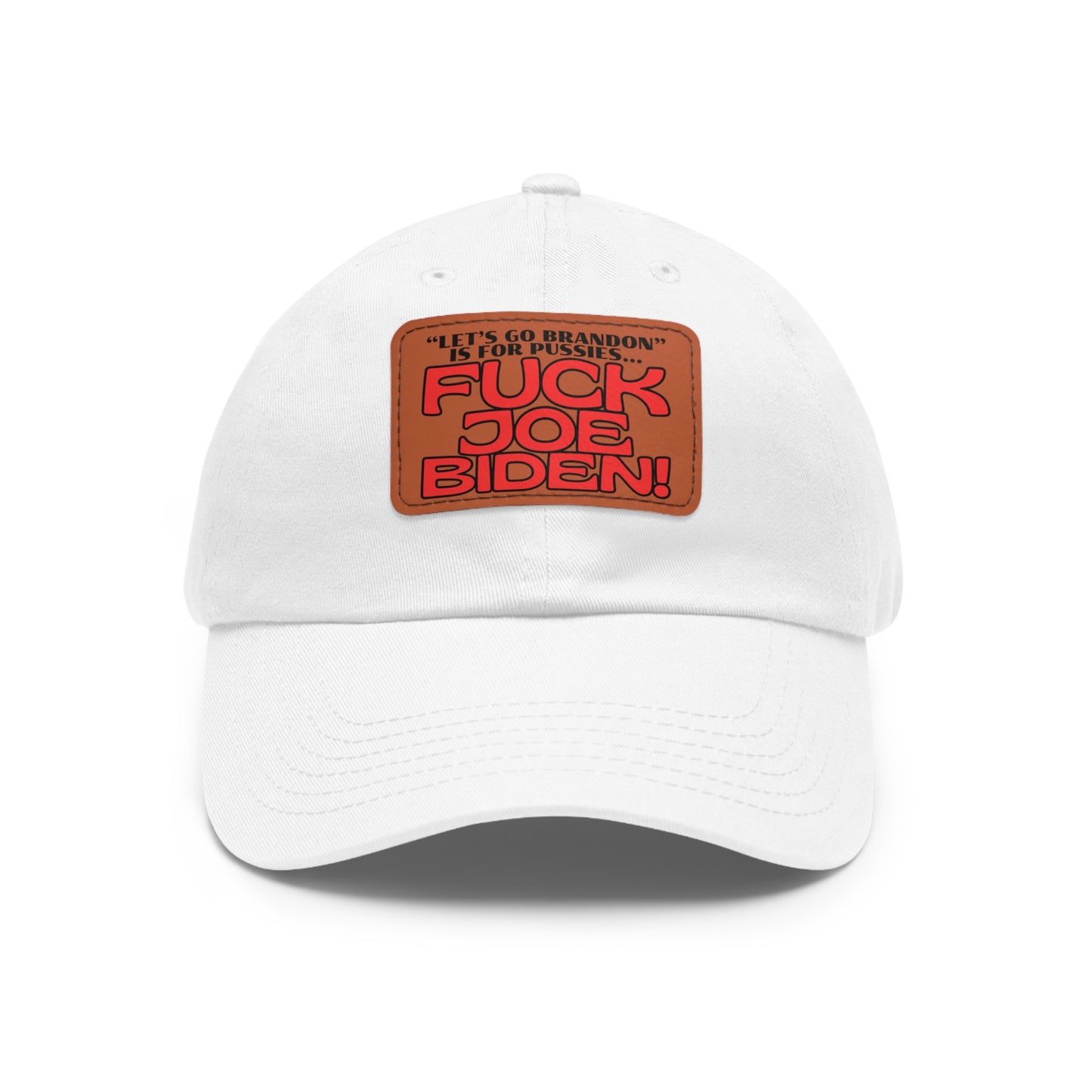F' Joe Biden! Dad Hat with Leather Patch (Rectangle)