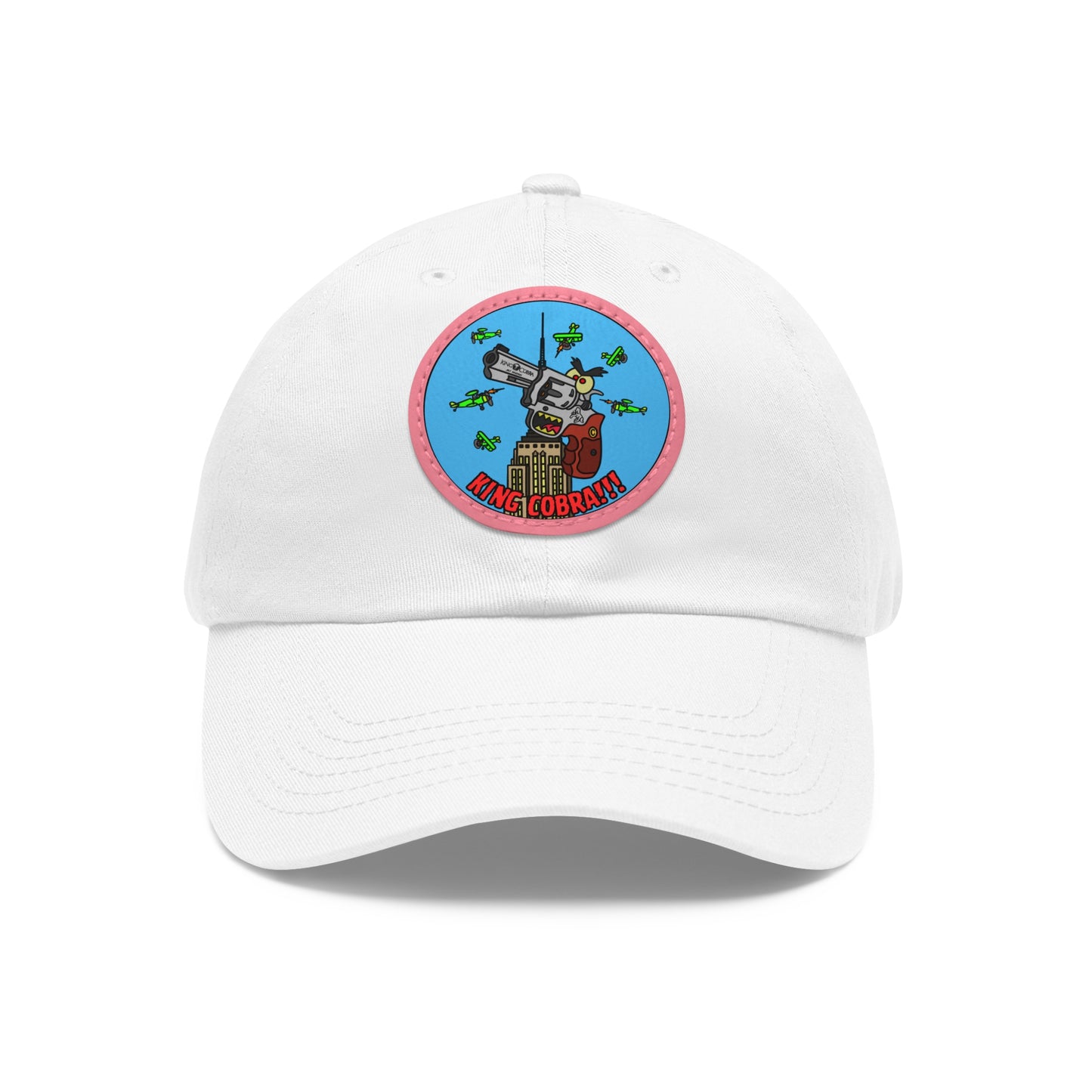 King Cobra!!! Dad Hat with Leather Patch (Round)