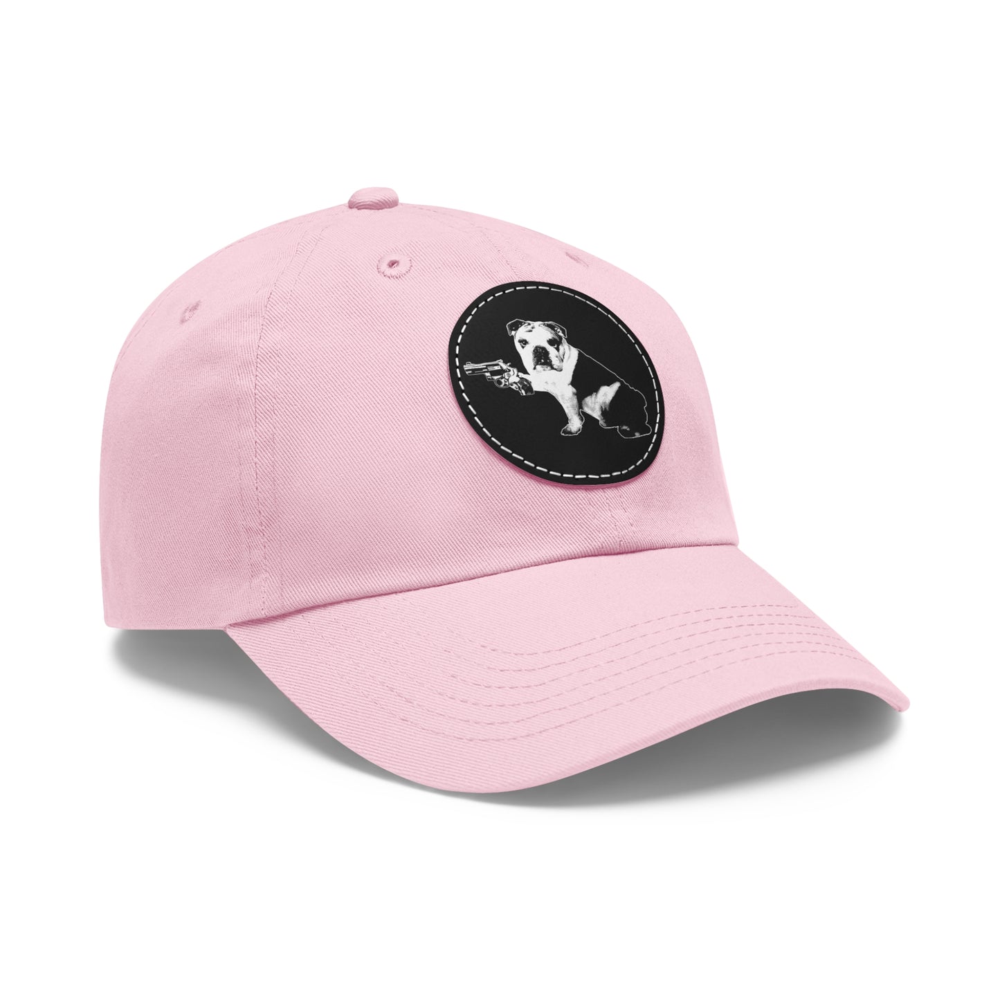 Mavis (Bullpup) Dad Hat with Leather Patch (Round)