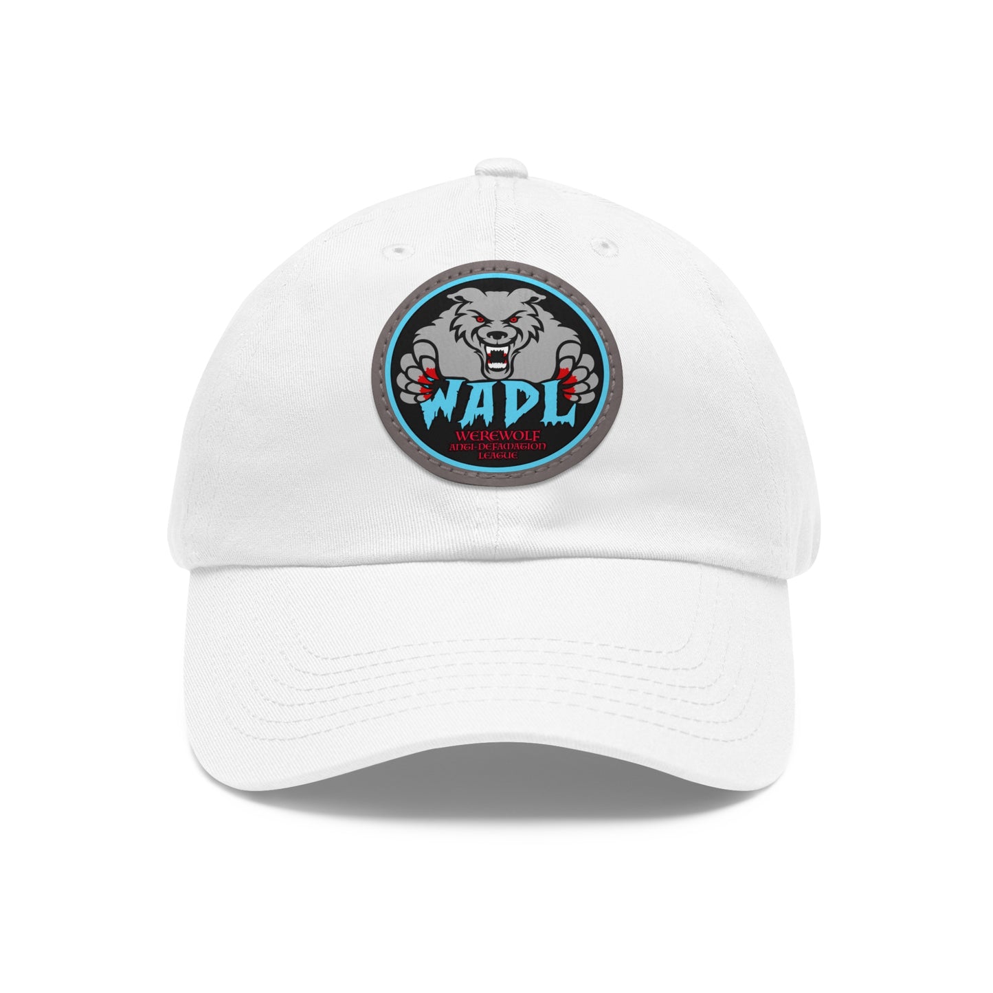 W.A.D.L. Dad Hat with Leather Patch (Round)