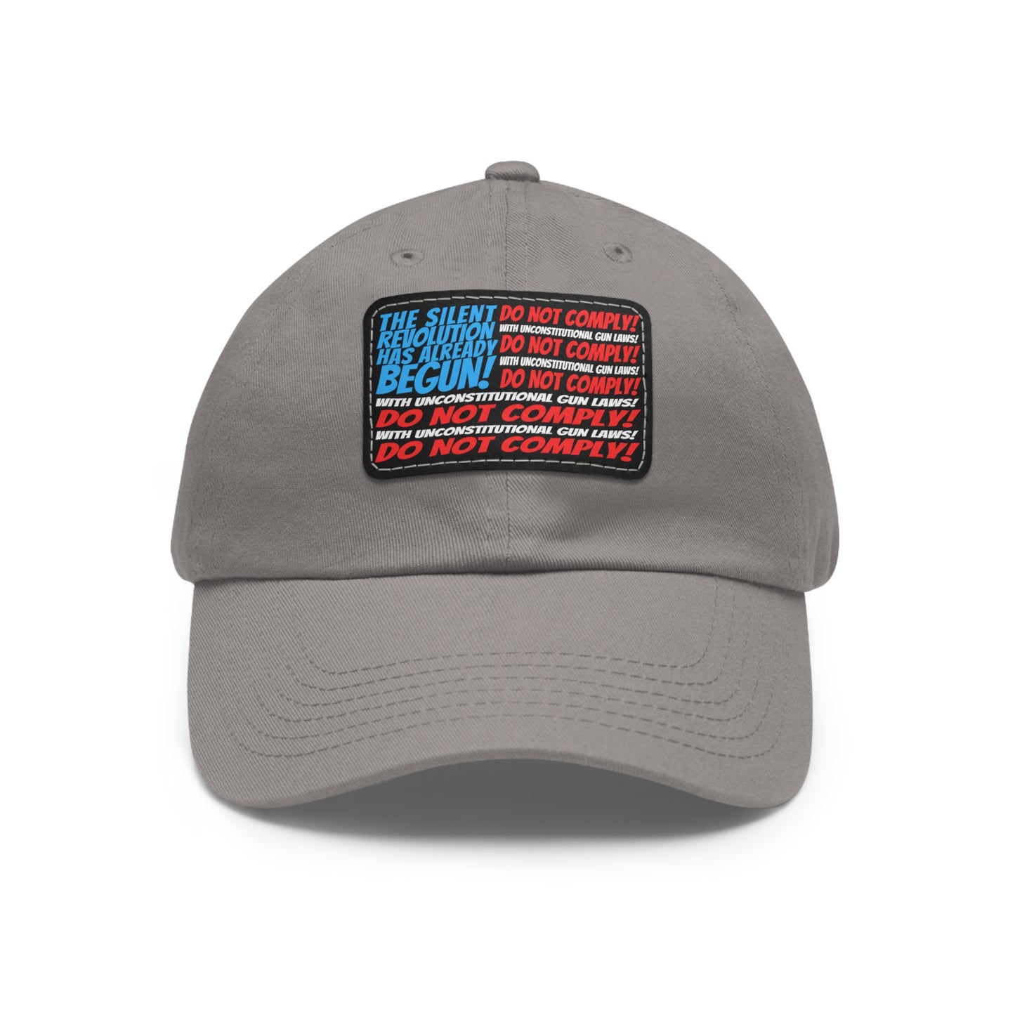 Silent Revolution! Dad Hat with Leather Patch (Rectangle)
