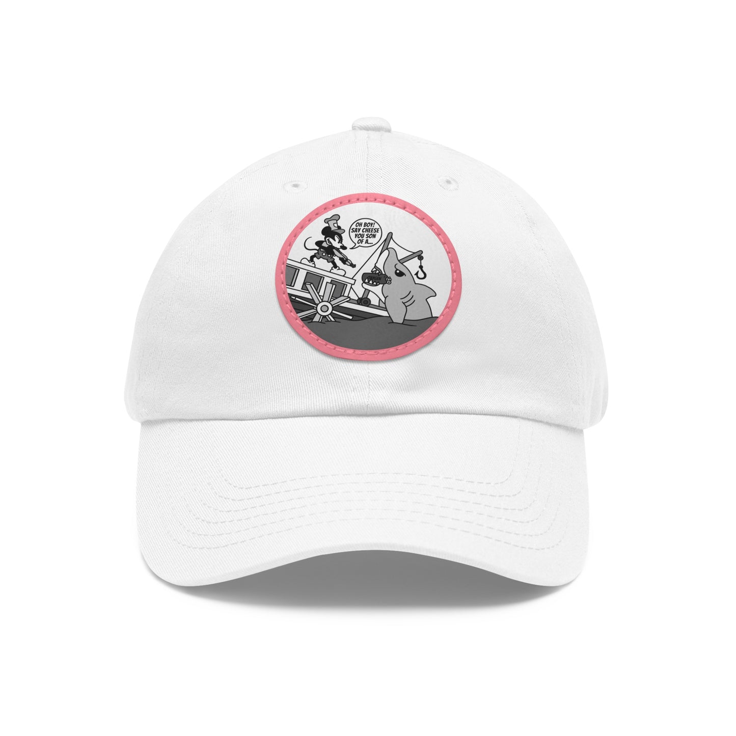 Willie vs. Bruce! Dad Hat with Leather Patch (Round)