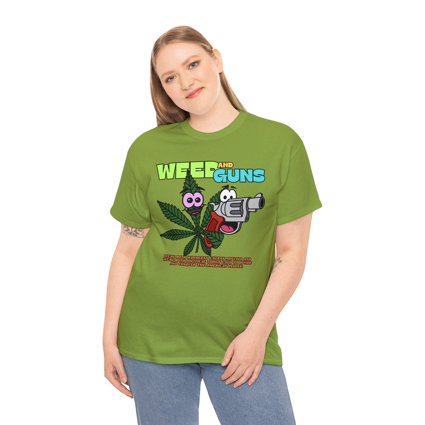 Weed & Guns! Unisex Heavy Cotton Tee